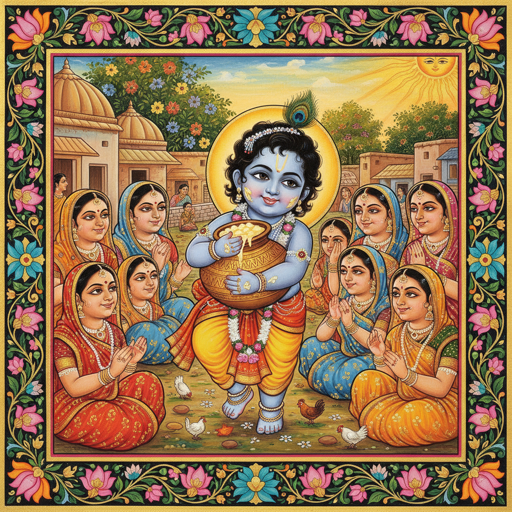 Little Krishna's Butter Fun