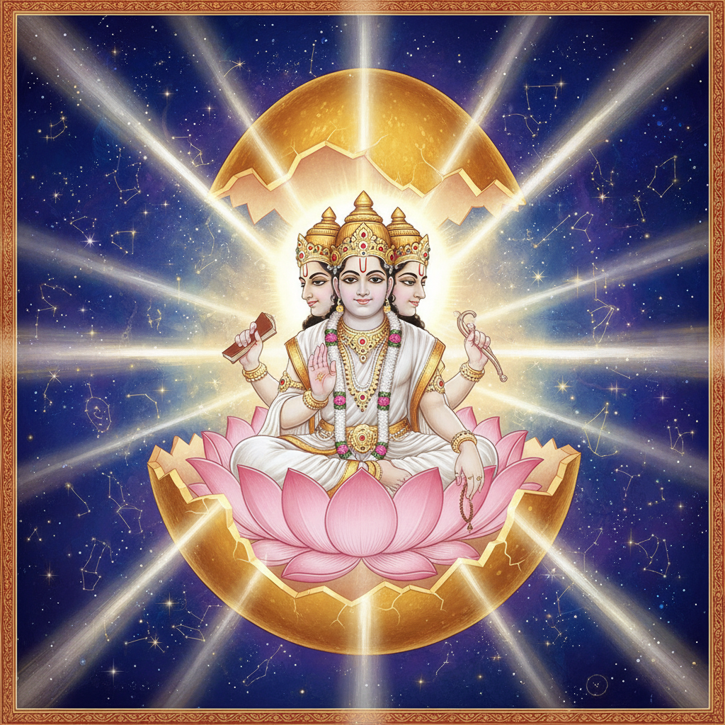 Brahma on lotus