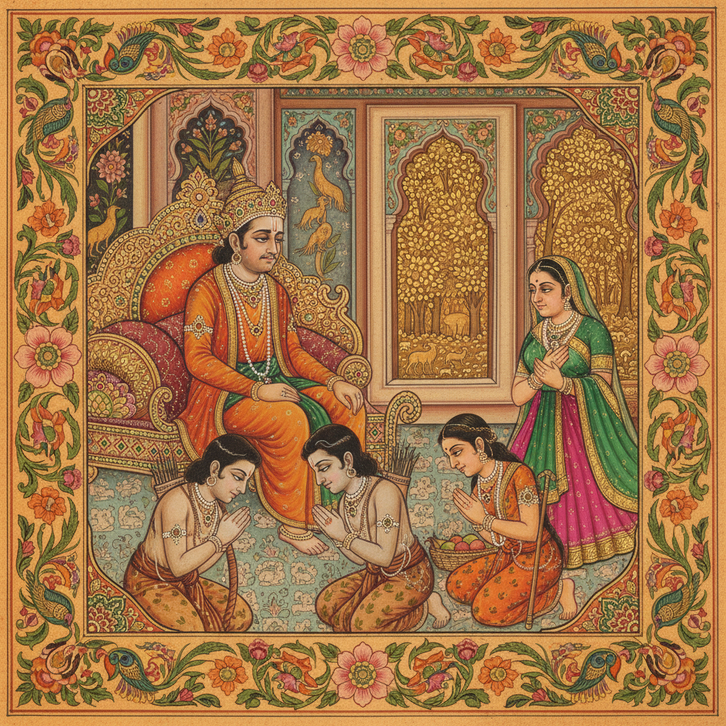 Just as Rama was about to be crowned king, a cruel twist of fate sent him, Sita,