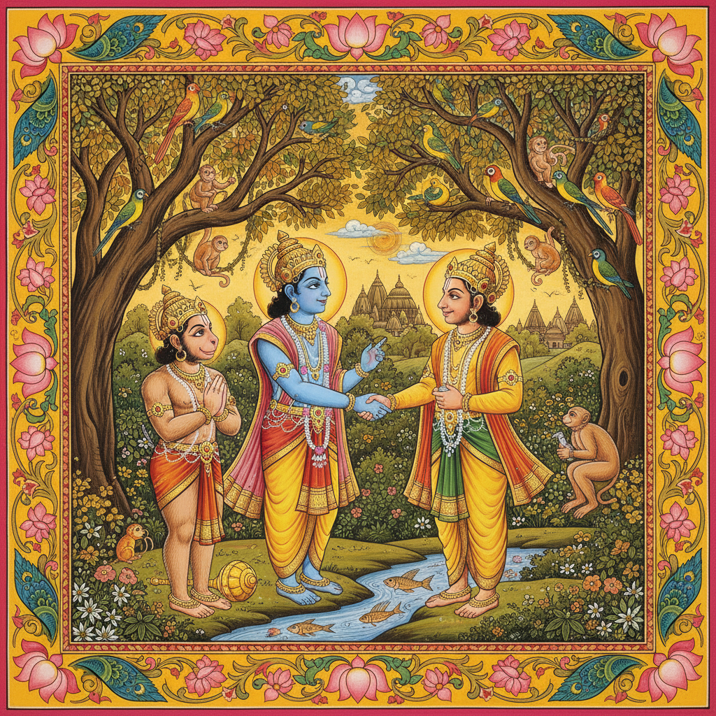 “With your strength and loyalty, Hanuman, and your vast army, Sugriva, we shall 