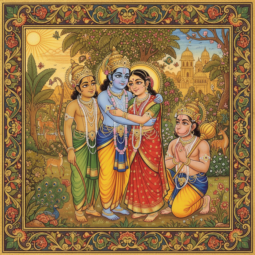 Yes! Rama and Sita were finally reunited, their long separation ending in a mome
