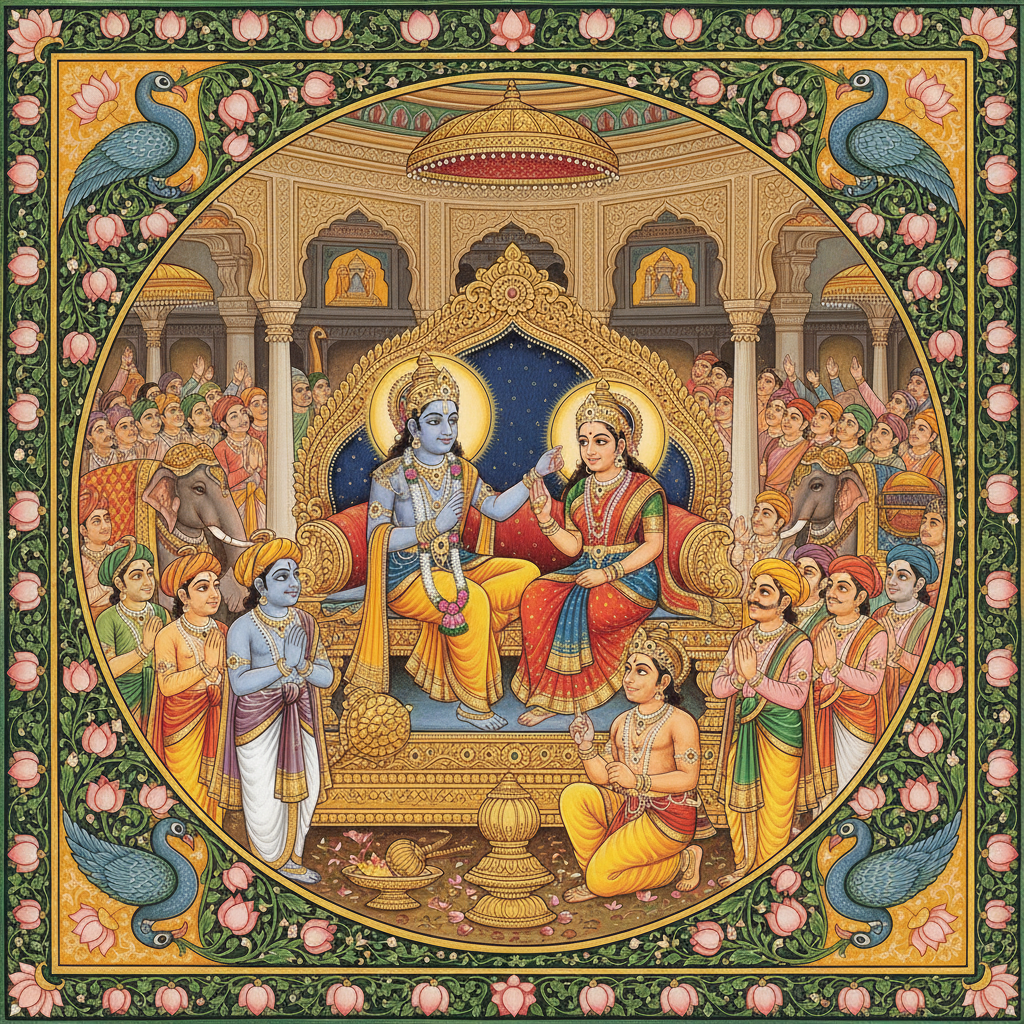 Indeed! Rama was finally crowned King of Ayodhya, and his reign was known as Ram