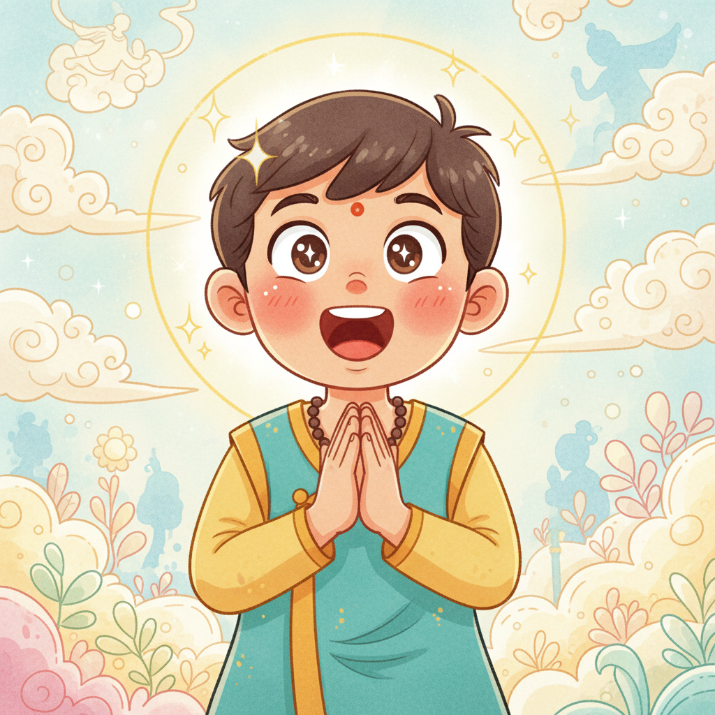 Narada amazed at the Kurma avatar