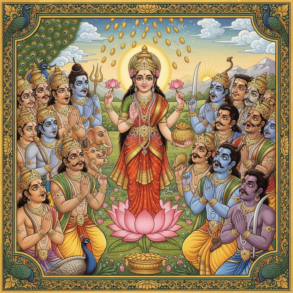 All Devas and Asuras stunned in admiration