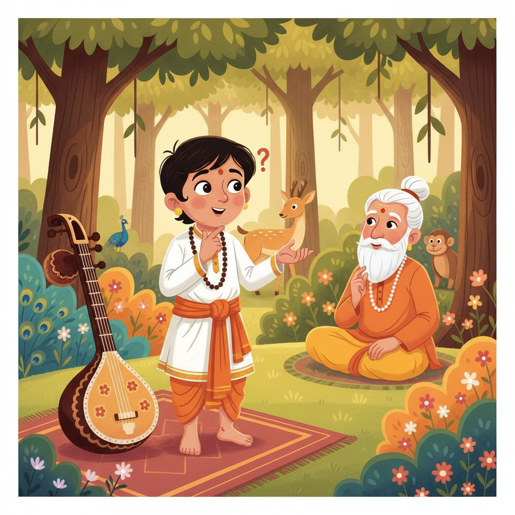 Narada asking about the cosmic sleep