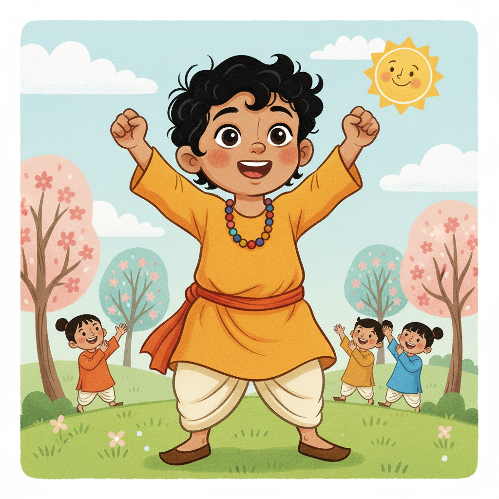 Narada cheering excitedly