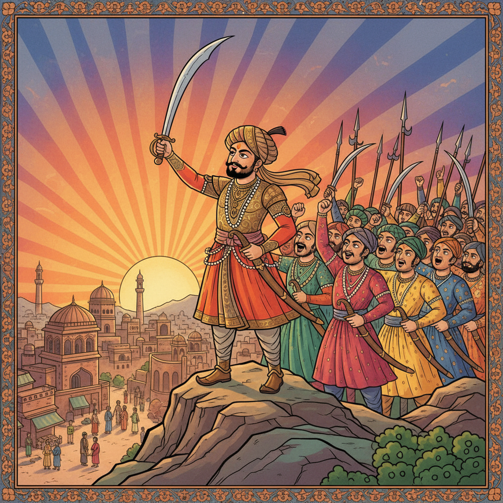 Muhammad Ghori celebrating victory over Ghazni.