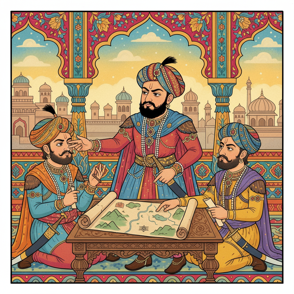 Muhammad Ghori planning his next invasion.