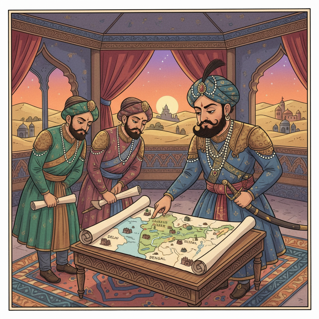 Muhammad Ghori instructing his generals.