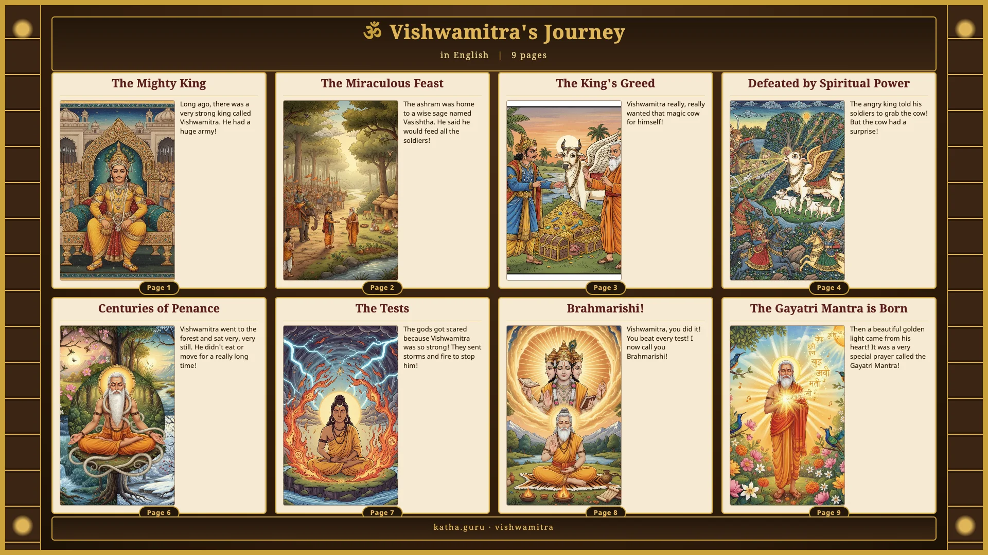 Vishwamitra's Journey — full story infographic