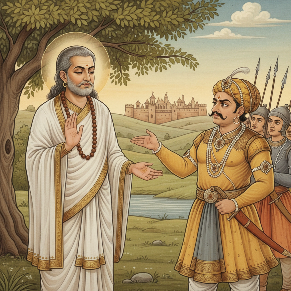 Vasishtha calmly refusing