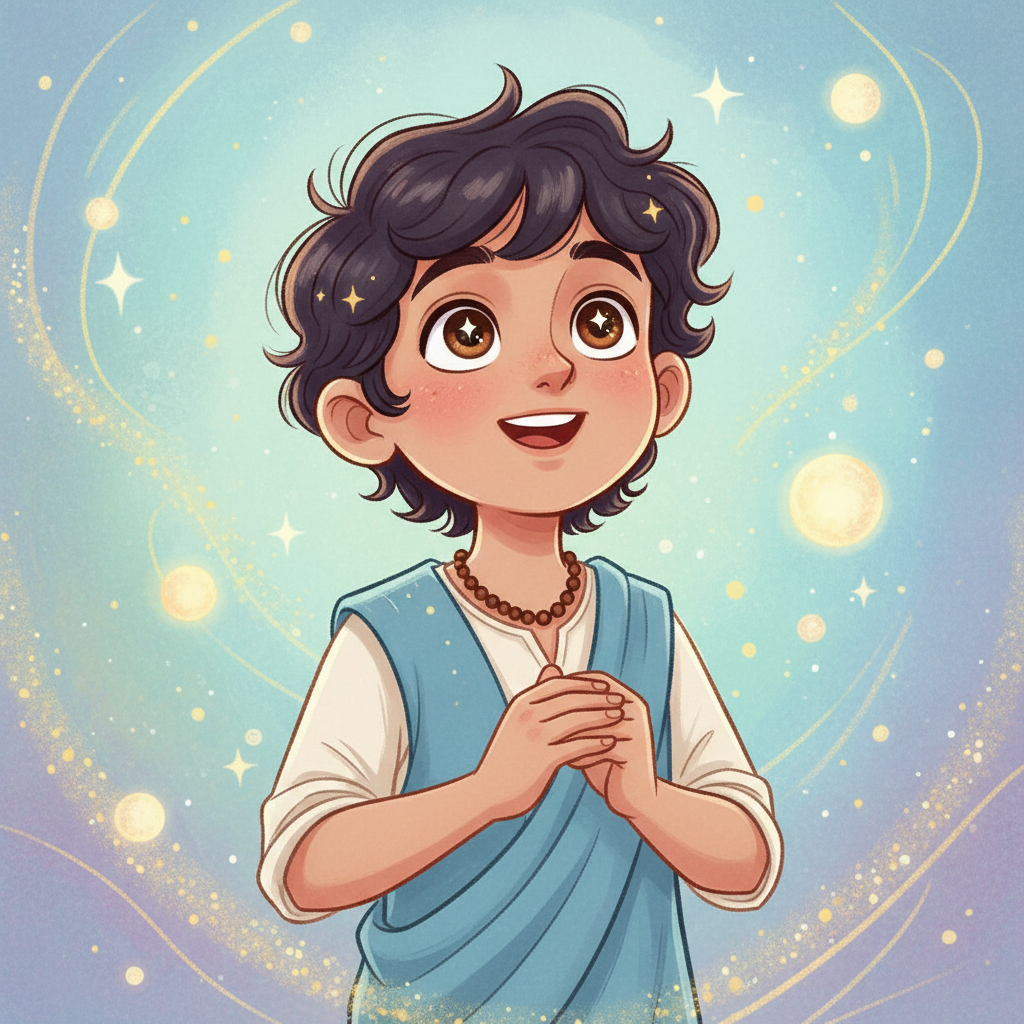 Narada impressed by the centuries of penance