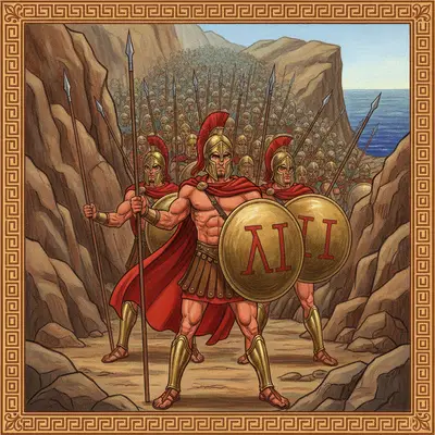 The 300 Spartans at Thermopylae